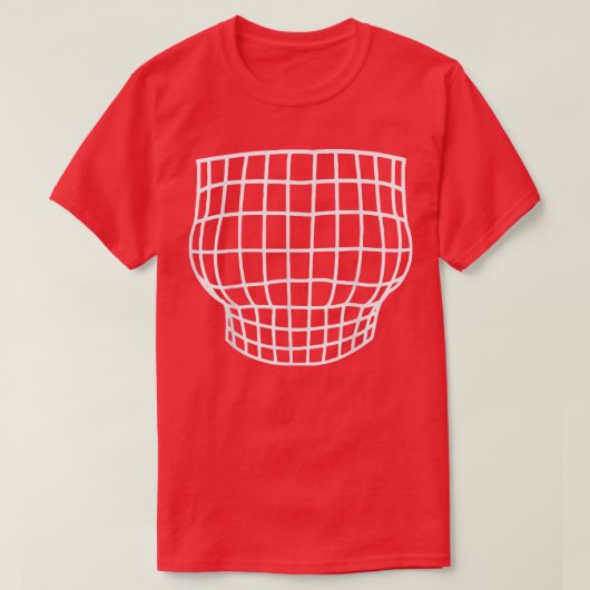 Optische Illusion von Witty Grid Magnified Chest T-Shirt (Design vorne)