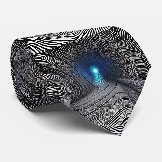 optische Illusion von Zebra Print, Krawatte (Gerollt)