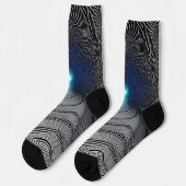 optische Illusion von Zebra Print, Socken (Linkes Detail)