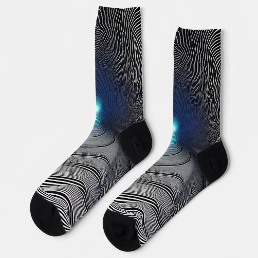 optische Illusion von Zebra Print, Socken (Linkes Detail)