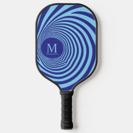 Optische Illusion Vortex Monogram Blue Shades Pickleball Schläger