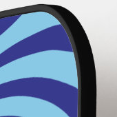 Optische Illusion Vortex Monogram Blue Shades Pickleball Schläger (Linke Seite)