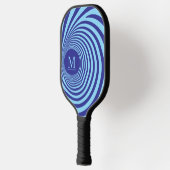 Optische Illusion Vortex Monogram Blue Shades Pickleball Schläger (Links)