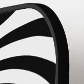 Optische Illusion Vortex Monogramm Schwarz/Weiß Pickleball Schläger (Linke Seite)