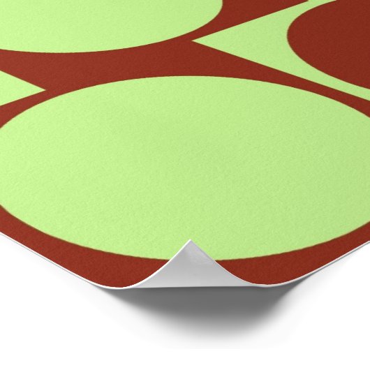 Optische Illusion Wall Effect Circles Deep Red Poster (Ecke)