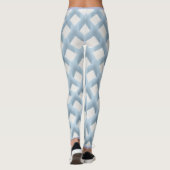 Optische Illusion weiß und blau Leggings (Rückseite)