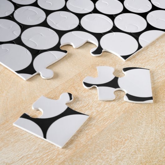 Optische Illusion Winkel Glanz Silber/Schwarzer NO Puzzle (Seite)