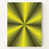 Optische Illusion Yellow Spiral Notebook Notizbuch (Rückseite)