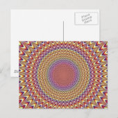 Optische Illusion Zirkel Hypnotic Rainbow Colorful Postkarte (Vorne/Hinten)