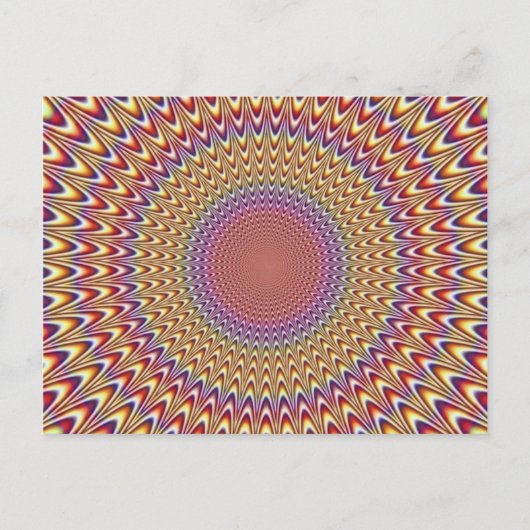 Optische Illusion Zirkel Hypnotic Rainbow Colorful Postkarte (Vorderseite)