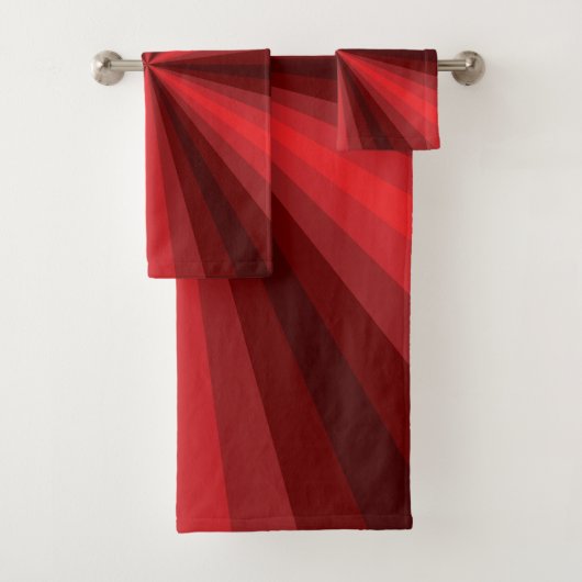 Optische Illusions-rotes Badezimmer-Tuch-Set Badhandtuch Set (Insitu)