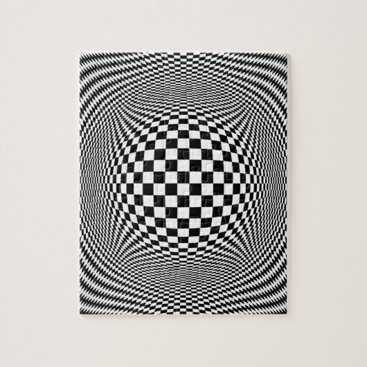 Optische Illusions-Schachbrett-Puzzlespiel Puzzle (Vertikal)