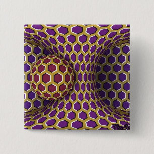 Optische Illusions-Trick, der das Rotations-Drehen Button