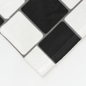 Optische Illusionslinien Quadrate schwarz Fleecedecke (Ecke)