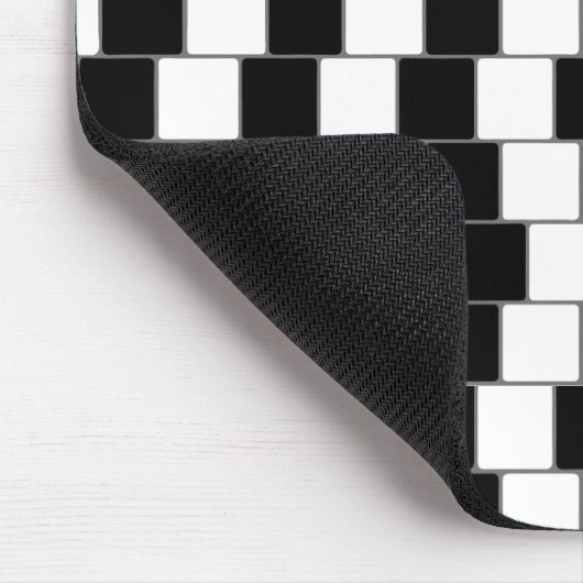 Optische Illusionslinien Quadrate schwarz Mousepad (Ecke)