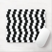 Optische Illusionslinien Quadrate schwarz Mousepad (Mit Mouse)
