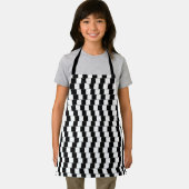 Optische Illusionslinien Quadrate schwarz Schürze (Insitu)