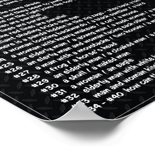 OPTISCHE ILLUSIONSLÖSUNG POSTER (Ecke)