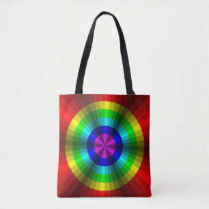 Optische Illusionsrainbow-Multiprint-Beutel Tasche