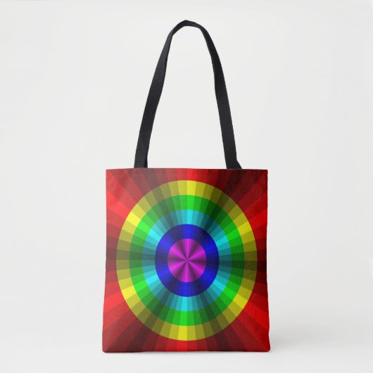 Optische Illusionsrainbow-Multiprint-Beutel Tasche (Vorderseite)