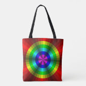 Optische Illusionsrainbow-Multiprint-Beutel Tasche (Rückseite)