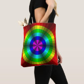 Optische Illusionsrainbow-Multiprint-Beutel Tasche (Von Nahem)