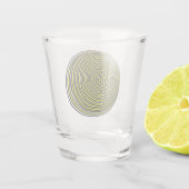 Optische Illustration 3D-Doppelseite mit Zitronenf Schnapsglas (Rückseite)