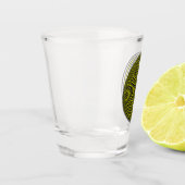 Optische Illustration 3D-Doppelseite mit Zitronenf Schnapsglas (Links)