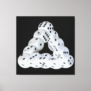 Optische Illustration Dice Stretched Canvas Print Leinwanddruck
