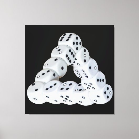 Optische Illustration Dice Stretched Canvas Print Leinwanddruck (Vorderseite)