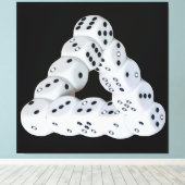 Optische Illustration Dice Stretched Canvas Print Leinwanddruck (Insitu (Holzboden))