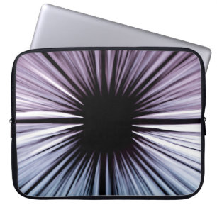 optische Illustration in Weiß und Schwarz Laptopschutzhülle