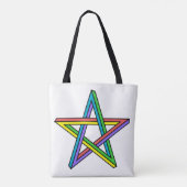 Optische Illustration Star Tote Bag Tasche (Rückseite)