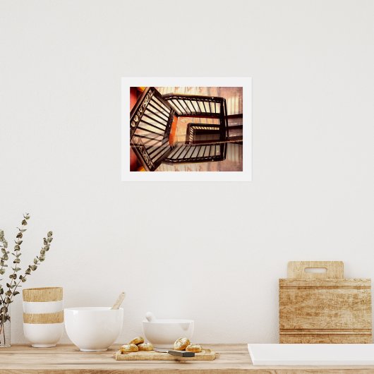 Optische Illustrationsstufen Poster (Küche)