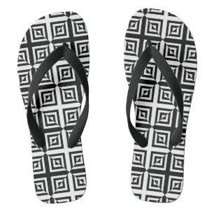 optische Karo-Flip-Flops Badesandalen