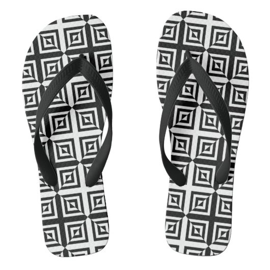 optische Karo-Flip-Flops Badesandalen (Fußbett)