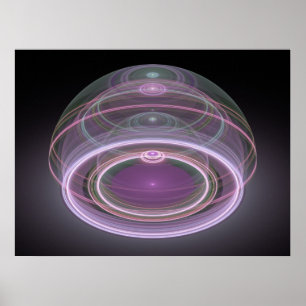 Optische Kunst 3D Grand Julian Fraktal 08 Poster