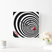 Optische Kunst des Uhrentunnels Quadratische Wanduhr (Zuhause)