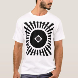 Optische Lichtfarben in Schwarz und Weiß mit Hypno T-Shirt