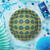 Optische Papierplatte des grünen weißen 3D-Party Pappteller (Party)