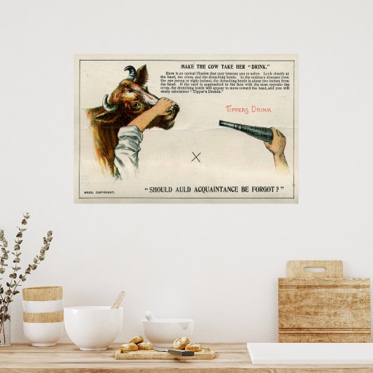 optische Täuschung, 1896 Poster (Küche)