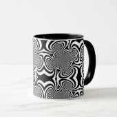 Optische Täuschung 3 Abstrakte Gestaltung Tasse (VorderseiteRechts)