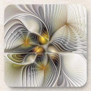 Optische Täuschung Abstract 3D Fraktal mit Tiefe Getränkeuntersetzer