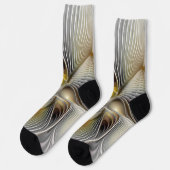 Optische Täuschung Abstract 3D Fraktal mit Tiefe Socken (Linkes Detail)