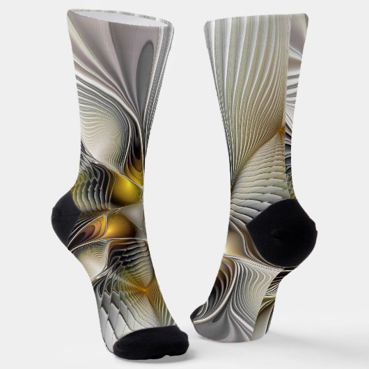 Optische Täuschung Abstract 3D Fraktal mit Tiefe Socken (Gewinkelt)
