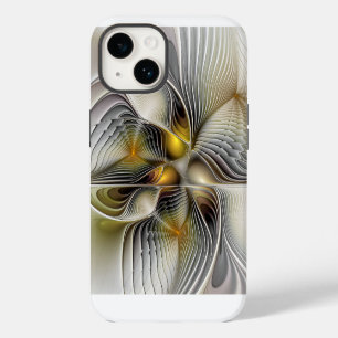Optische Täuschung Abstrakte 3D-Fraktale mit Tiefe iPhone 14 Hülle