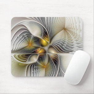 Optische Täuschung Abstrakte 3D-Fraktale mit Tiefe Mousepad