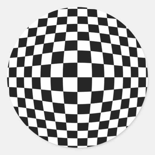 optische Täuschung an der Tafel Runder Aufkleber (Vorderseite)