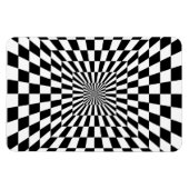 optische Täuschung des Schachbretts Magnet (Horizontal)