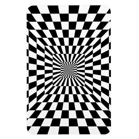 optische Täuschung des Schachbretts Magnet (Vertikal)